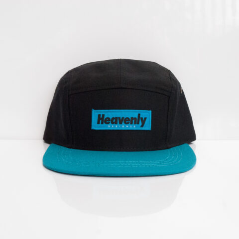 Black / Aqua 5 Panel