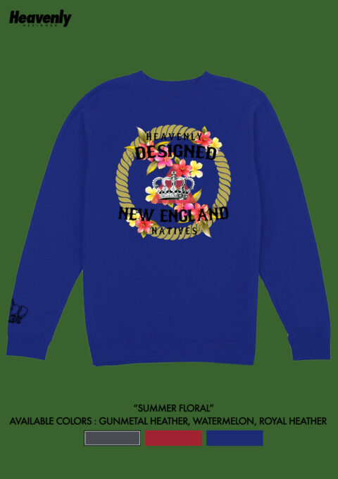 Summer-Floral-Crew-Back-RoyalHeather